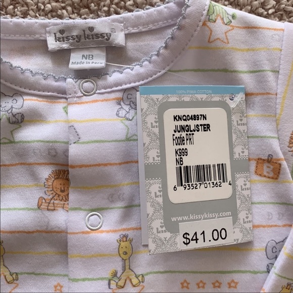 Kissy Kissy Jungle Jesters NB Onesie - Picture 2 of 3